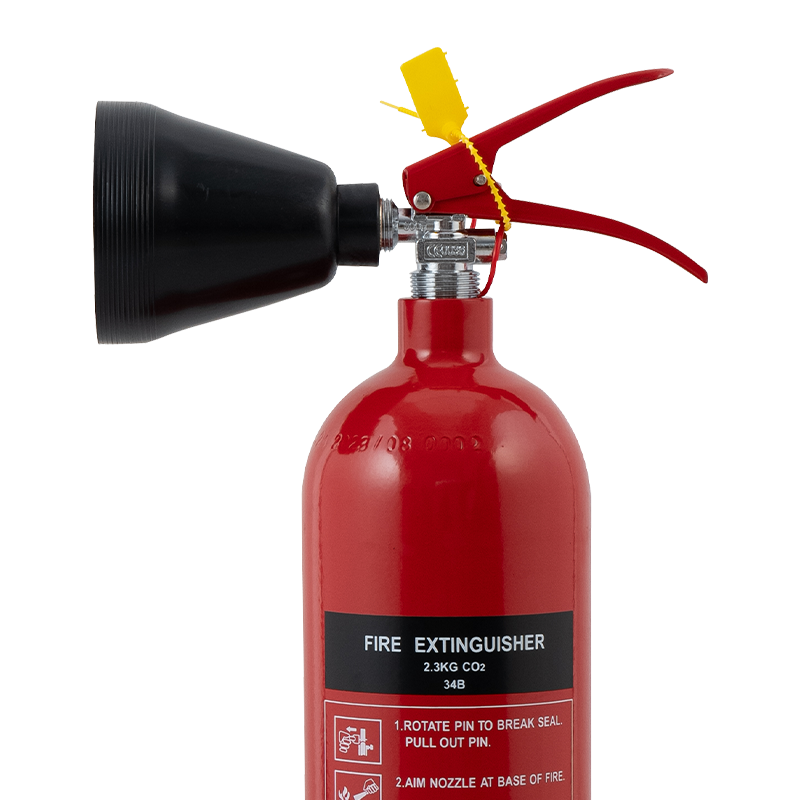 Can CO₂ fire extinguishers be used on flammable liquid fires, and if so, under what conditions?